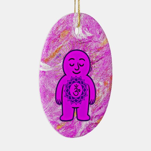 Chakra Buddies: Kroonchakra Keramisch Ornament (Rechts)