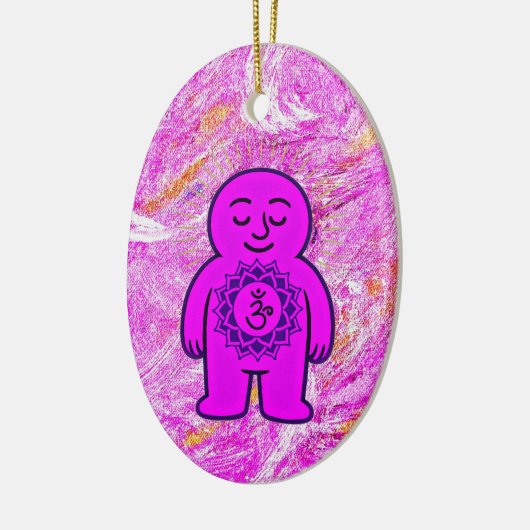 Chakra Buddies: Kroonchakra Keramisch Ornament (Links)
