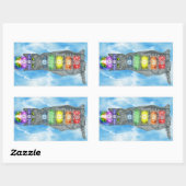 Chakra Cat Rechthoekige Sticker (Vel)