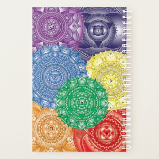 Chakra Collage Mandala Multi Color Planner (Achterkant)