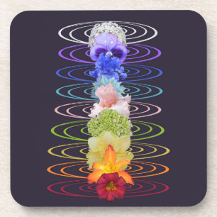 Chakra Color Flowers Zen Yoga Meditation Bier Onderzetter