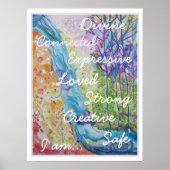 Chakra Colors and Affirmations Poster (Voorkant)