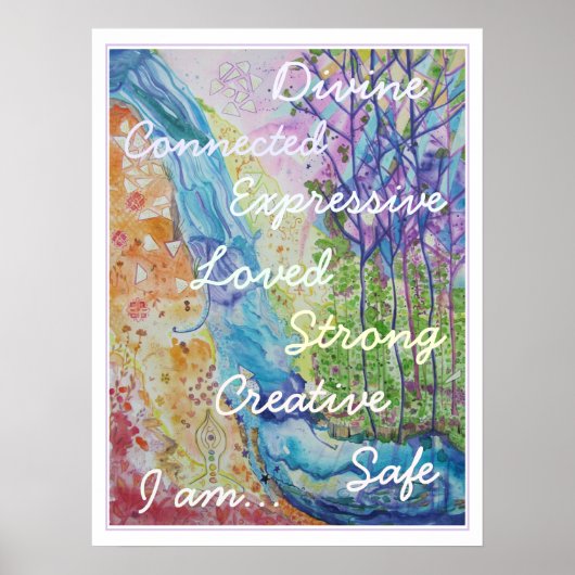 Chakra Colors and Affirmations Poster (Voorkant)