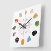 *~* Chakra Crystal Energy Gemstone Vierkante Klok (Hoek)