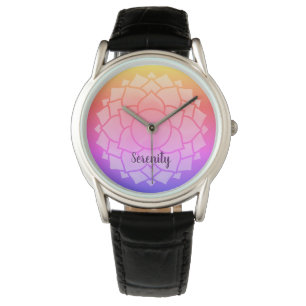  Chakra Design gepersonaliseerde naam Ombre Horloge