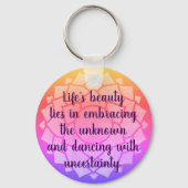 Chakra Design Inspirerend Quote M Sleutelhanger (Voorkant)