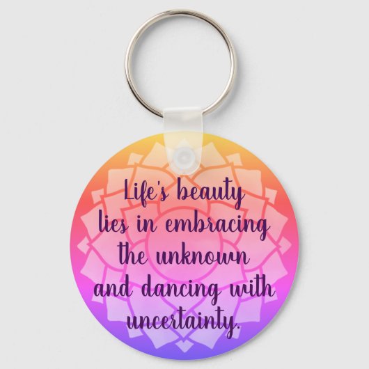 Chakra Design Inspirerend Quote M Sleutelhanger (Voorkant)