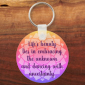 Chakra Design Inspirerend Quote M Sleutelhanger (Voorkant)