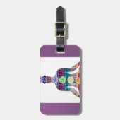 CHAKRA diagram Yoga Meditation Peace NVN630 FUN Bagagelabel (Voorkant verticaal)