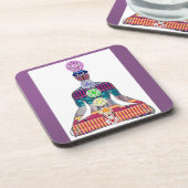 CHAKRA diagram Yoga Meditation Peace NVN630 FUN Bier Onderzetter (Linkerzijde)