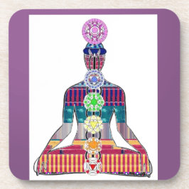 CHAKRA diagram Yoga Meditation Peace NVN630 FUN Bier Onderzetter