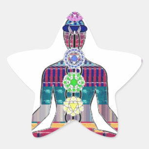 CHAKRA diagram Yoga Meditation Peace NVN630 FUN Ster Sticker
