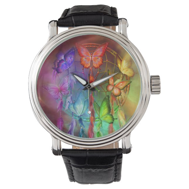 Chakra Dreams  lederen horloge (Voorkant)
