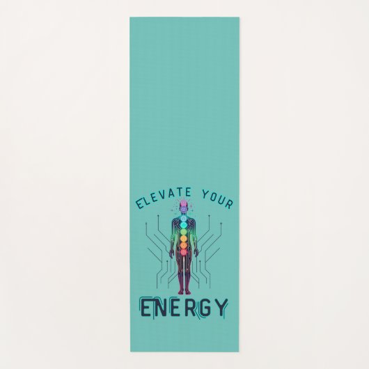 Chakra Energie Alignment Y2K Neon Circuit Board Yogamat (Voorkant)