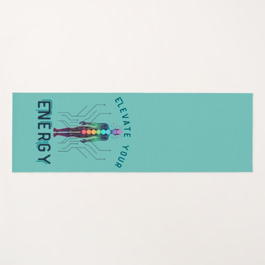 Chakra Energie Alignment Y2K Neon Circuit Board Yogamat (Voorkant (horizontaal))
