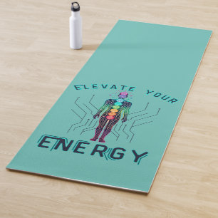 Chakra Energie Alignment Y2K Neon Circuit Board Yogamat