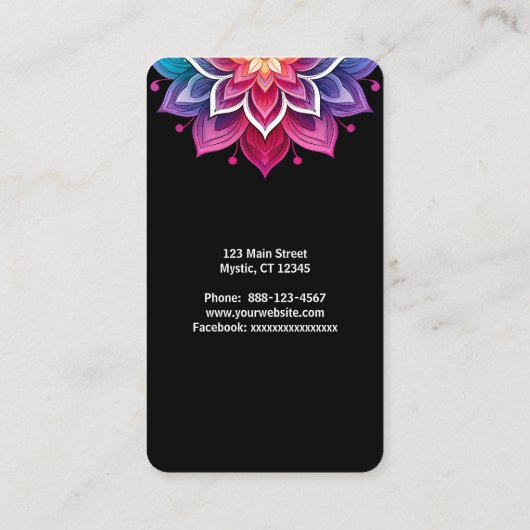 Chakra-energiepunten Visitekaartje (Achterkant)