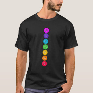 Chakra Energy Centers Rainbow Yoga Meditation 7 Ch T-shirt