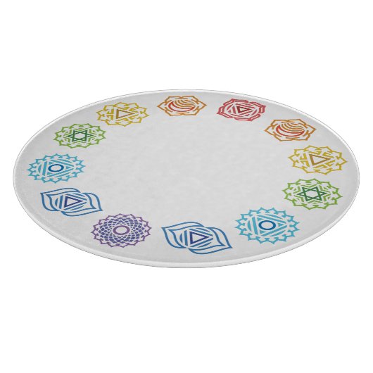 Chakra Energy Glass Cutting Board Snijplank (Hoek)