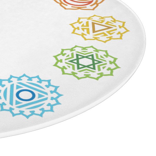 Chakra Energy Glass Cutting Board Snijplank (Hoek)