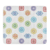 Chakra Energy Glass Cutting Board Snijplank (Voorkant)