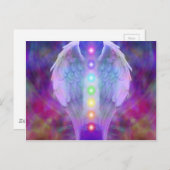 chakra, engel, genezer, genezing van god, engelen, briefkaart (Voorkant / Achterkant)