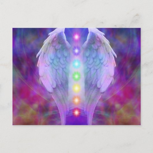 chakra, engel, genezer, genezing van god, engelen, briefkaart (Voorkant)