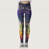 Chakra Flower Design Print Leggings (Voorkant)