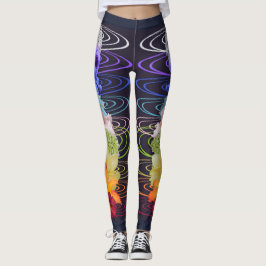 Chakra Flower Design Print Leggings