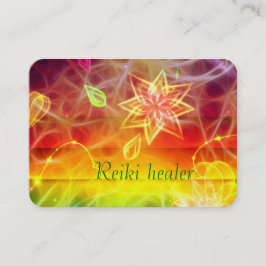 Chakra flower energy art door genezing liefde visitekaartje