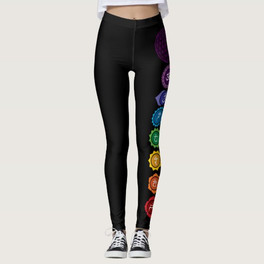Chakra flower of life yoga reiki leggings (Voorkant)