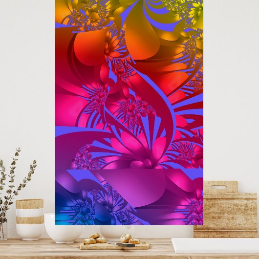 Chakra Flowers Poster (Keuken)