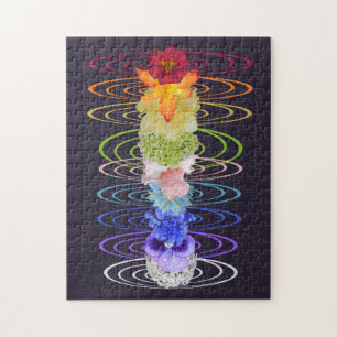 Chakra Flowers Zen Yoga Spiritueel Fun Legpuzzel