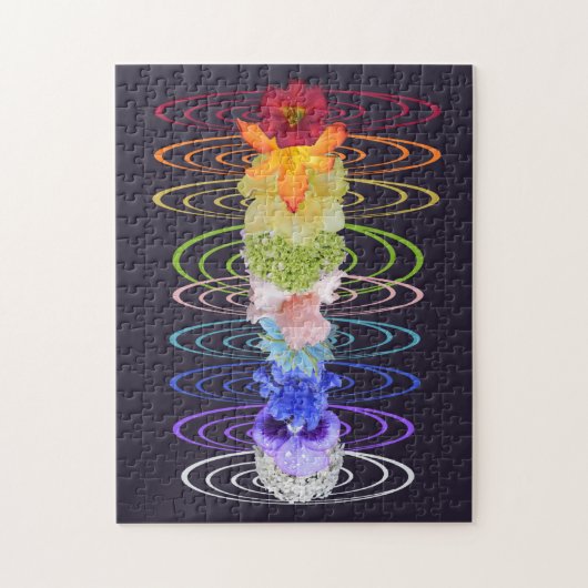 Chakra Flowers Zen Yoga Spiritueel Fun Legpuzzel (Verticaal)