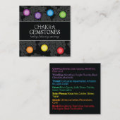 Chakra Gemstenen Wallet Card Vierkante Visitekaartje (Voorkant / Achterkant)