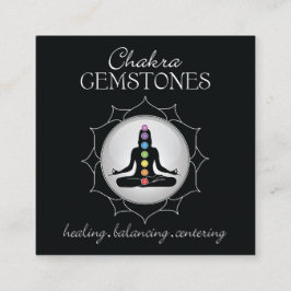 Chakra Gemstone Wallet Card Vierkante Visitekaartje