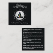 Chakra Gemstone Wallet Card Vierkante Visitekaartje (Voorkant / Achterkant)