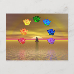 chakra golden kleurling background cosmos briefkaart