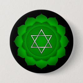 Chakra Green Heart Zen Yoga Spirituele Meditation Ronde Button 7,6 Cm