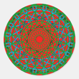Chakra green, red, blue sticker