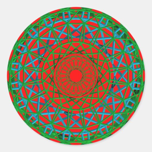 Chakra green, red, blue sticker (Voorkant)