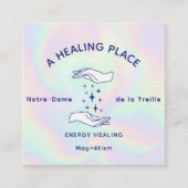 Chakra Healer Reiki Practitioner Hands Vierkante Visitekaartje (Voorkant)