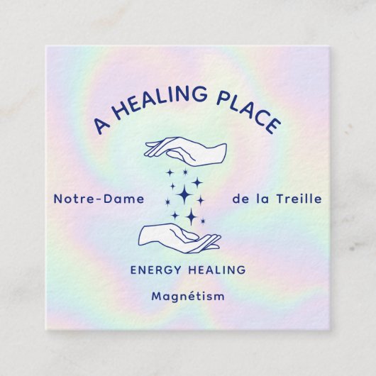 Chakra Healer Reiki Practitioner Hands Vierkante Visitekaartje (Voorkant)
