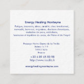 Chakra Healer Reiki Practitioner Hands Vierkante Visitekaartje (Achterkant)
