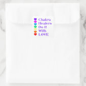 Chakra Healers doen het met liefde Vierkante Sticker (Tas)