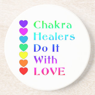 Chakra Healers doen het met liefde voor regenboogk Zandsteen Onderzetter