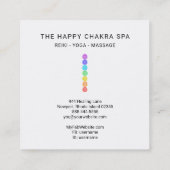 *~* Chakra Healing Meditation Sun Lotus Pose Man Vierkante Visitekaartje (Achterkant)