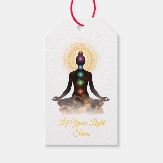 Chakra Helende Gift Tag – Inspirerende Spirituele Cadeaulabel (Voorkant)