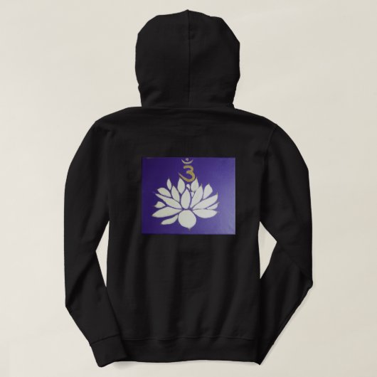 Chakra hooded black long sleeve zipper Sweat-Shirt Hoodie (Design achterkant)