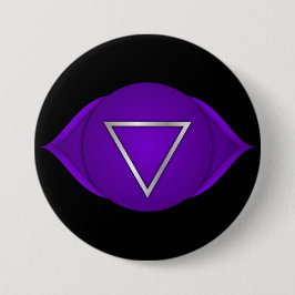 Chakra Indigo Derde Oog Zen Yoga Spiritueel Ronde Button 7,6 Cm